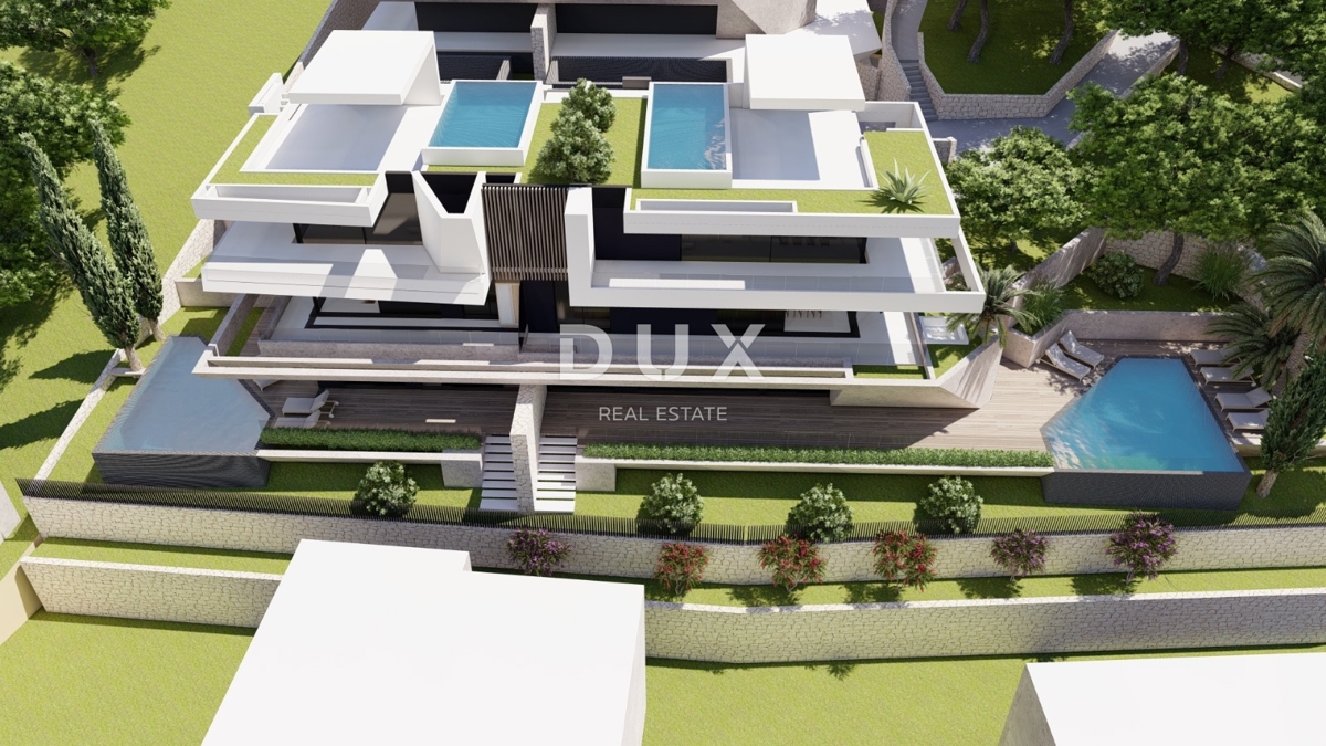 ABBAZIA, CENTRO - nuovo - 3 lotti edificabili per la costruzione di 18 appartamenti di lusso, posizione elevata sopra il centro