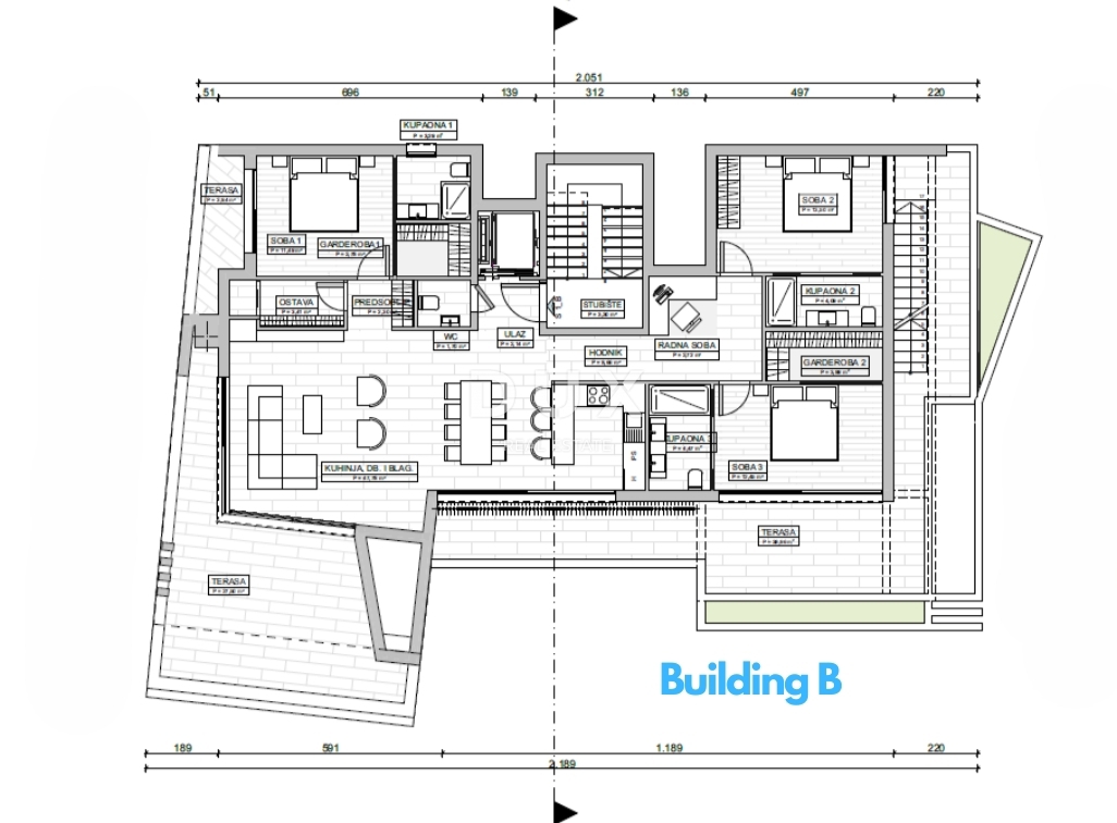 ABBAZIA, CENTRO - nuovo - 3 lotti edificabili per la costruzione di 18 appartamenti di lusso, posizione elevata sopra il centro