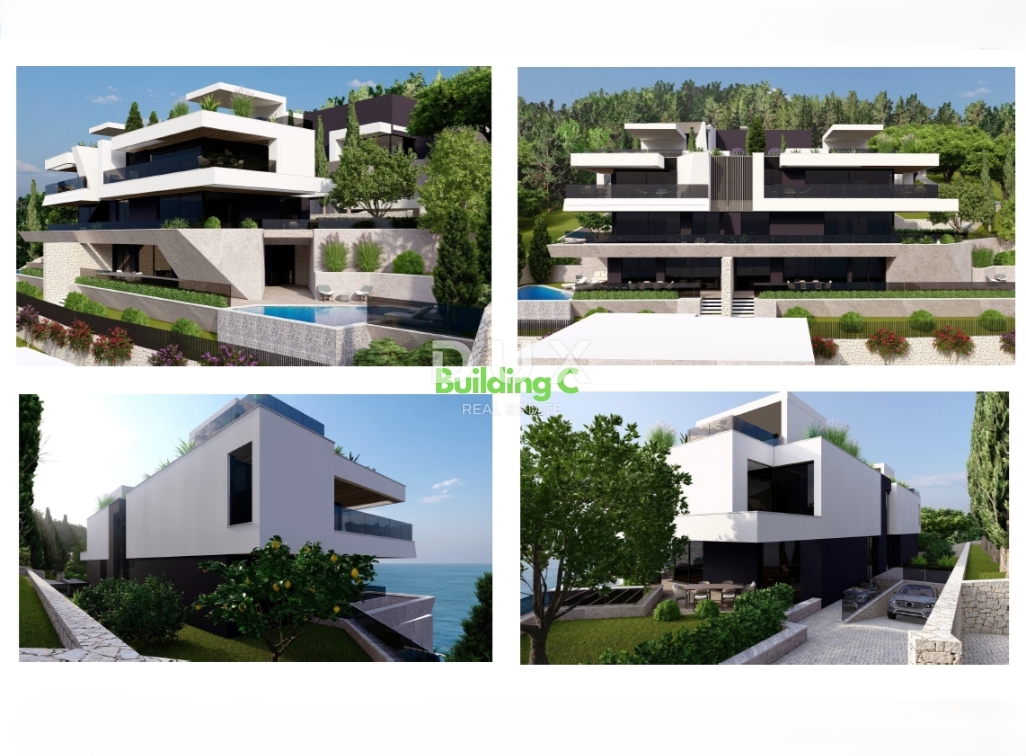 ABBAZIA, CENTRO - nuovo - 3 lotti edificabili per la costruzione di 18 appartamenti di lusso, posizione elevata sopra il centro