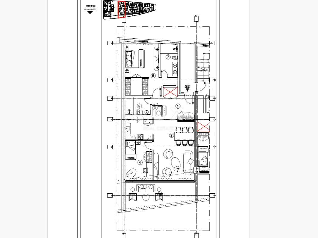 RIJEKA, KANTRIDA - Appartamento di 127 m2 in un lussuoso edificio di nuova costruzione a soli 250 metri dal mare con garage e vista panoramica sul mare