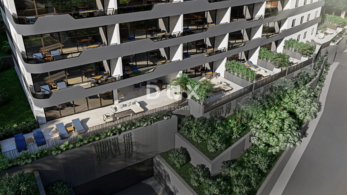 RIJEKA, KANTRIDA - Appartamento di 127 m2 in un lussuoso edificio di nuova costruzione a soli 250 metri dal mare con garage e vista panoramica sul mare