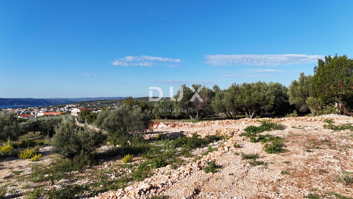 ISOLA DI KRK, CITTÀ DI KRK - Opportunità di investimento - Terreno edificabile 650 m2 con vista mare