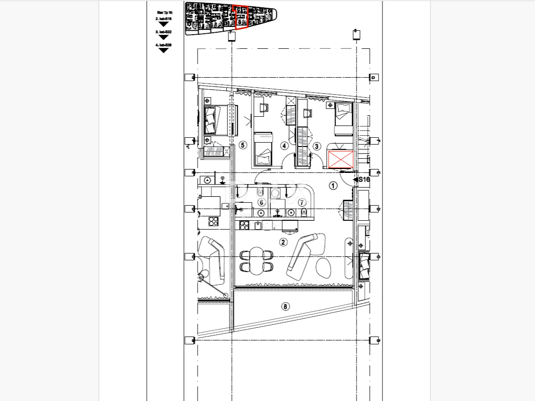 RIJEKA, KANTRIDA - Appartamento di 102 m2 in un lussuoso edificio di nuova costruzione a soli 250 metri dal mare con garage e vista panoramica sul mare