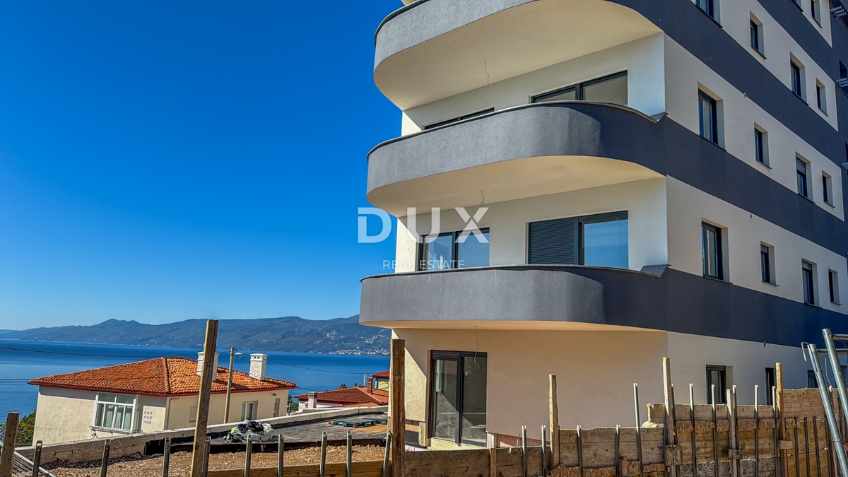 RIJEKA, KANTRIDA - Appartamento di 102 m2 in un lussuoso edificio di nuova costruzione a soli 250 metri dal mare con garage e vista panoramica sul mare