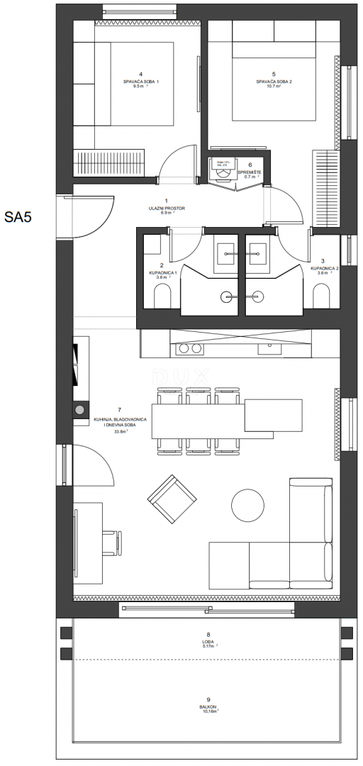 ZADAR, ZATON - Attico con splendida vista a 95 metri dal mare! SA5