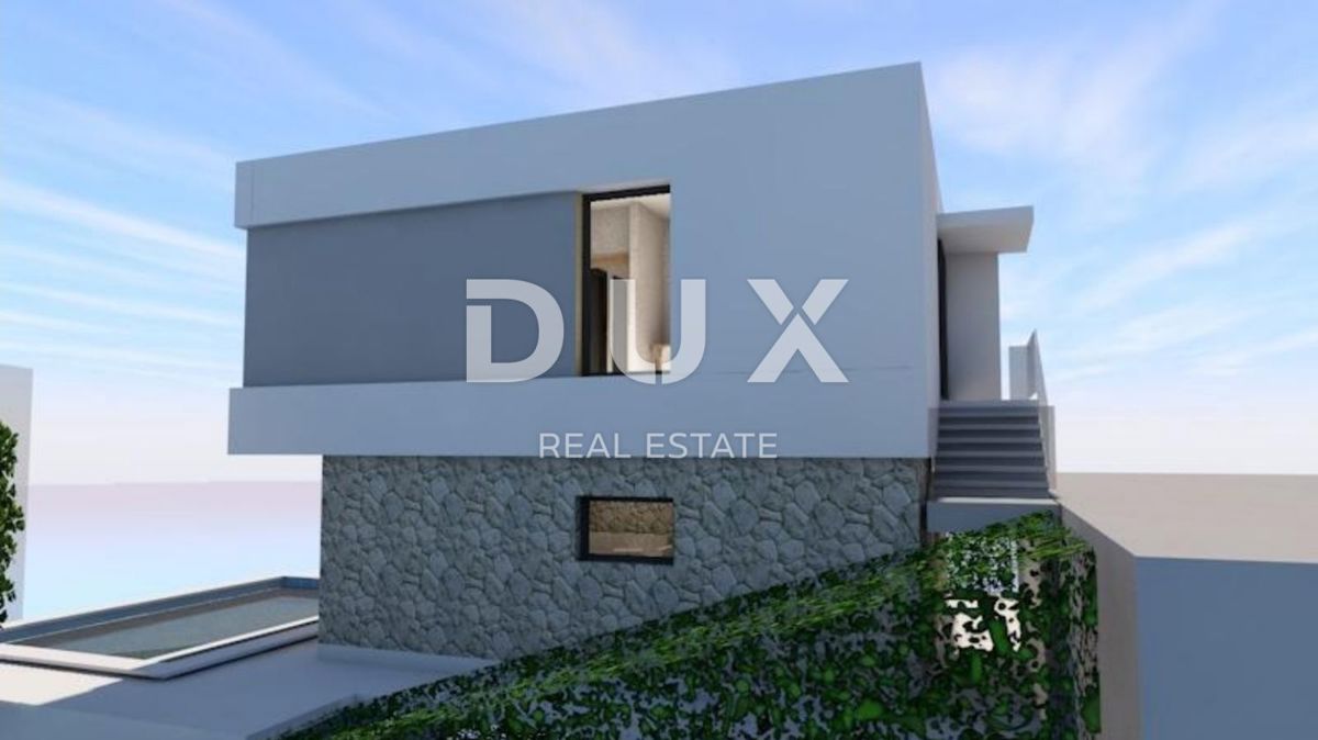OPATIJA, BRSEČ, NAČINOVIĆI - terreno edificabile di 543 m2 con progetto per una villa e vista panoramica sul mare 