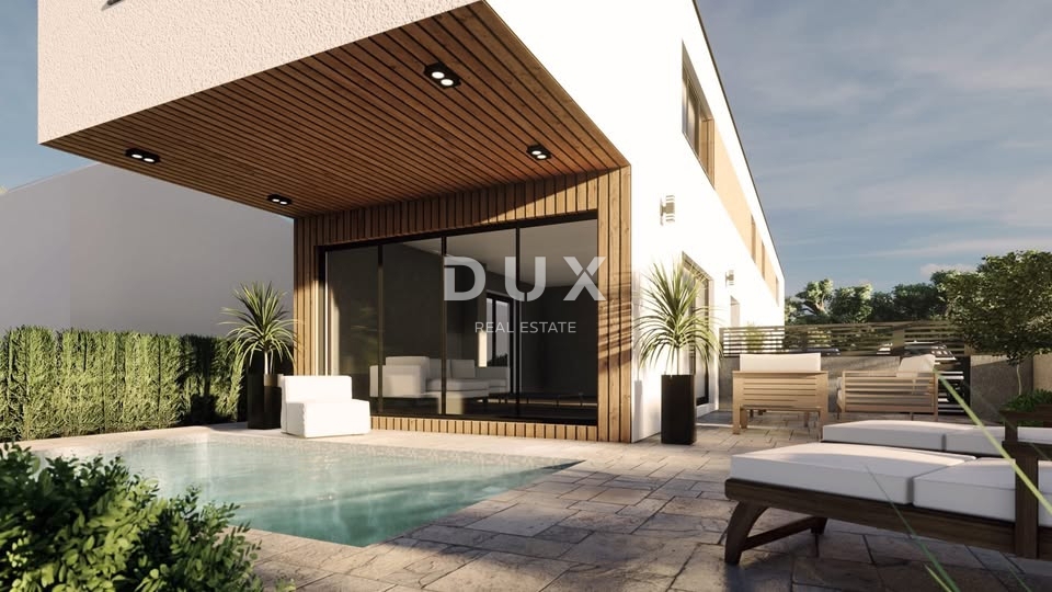 ZADAR, VIR - Terreno con permesso di costruzione e infrastrutture