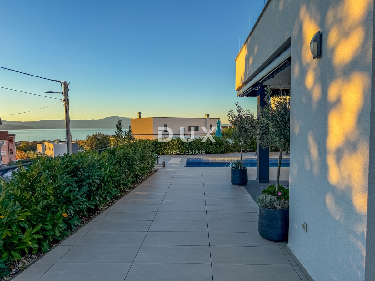 ISOLA DI KRK, MALINSKA – villa indipendente con piscina, vista mare e massima privacy