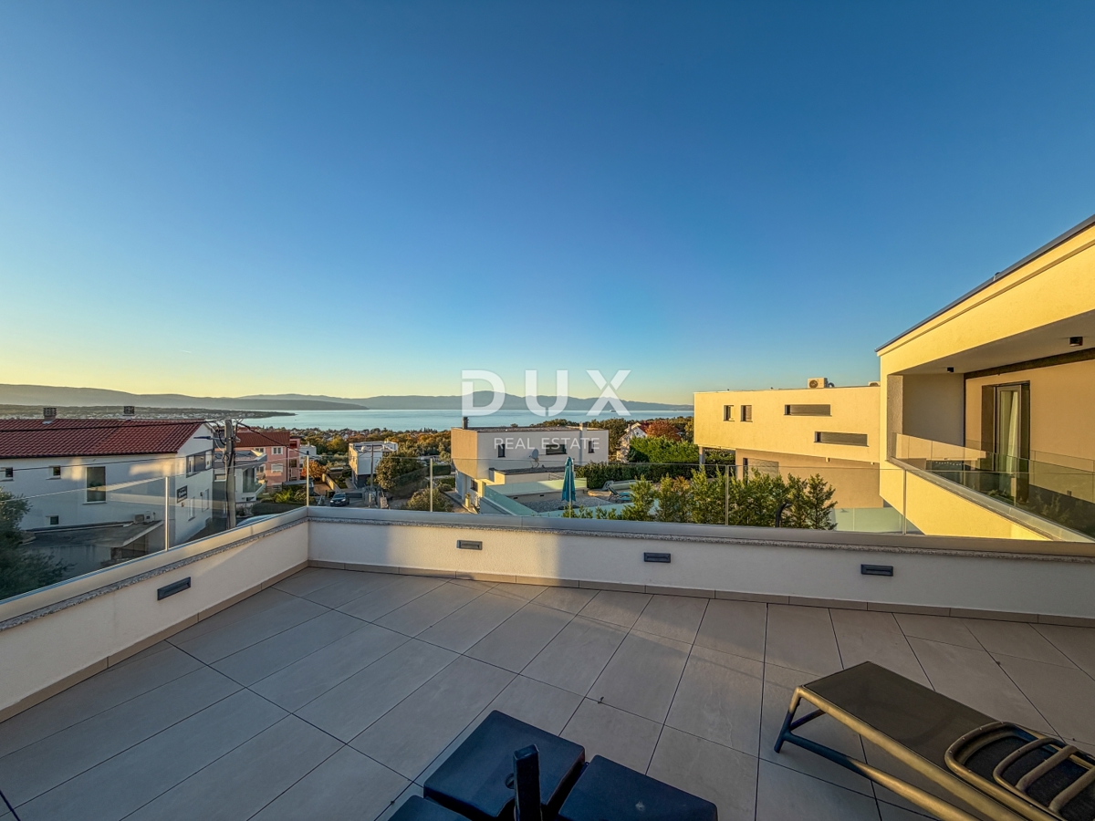 ISOLA DI KRK, MALINSKA – villa indipendente con piscina, vista mare e massima privacy