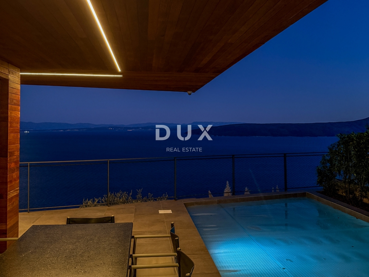 ISOLA DI KRK, MALINSKA – villa indipendente con piscina, vista mare e massima privacy