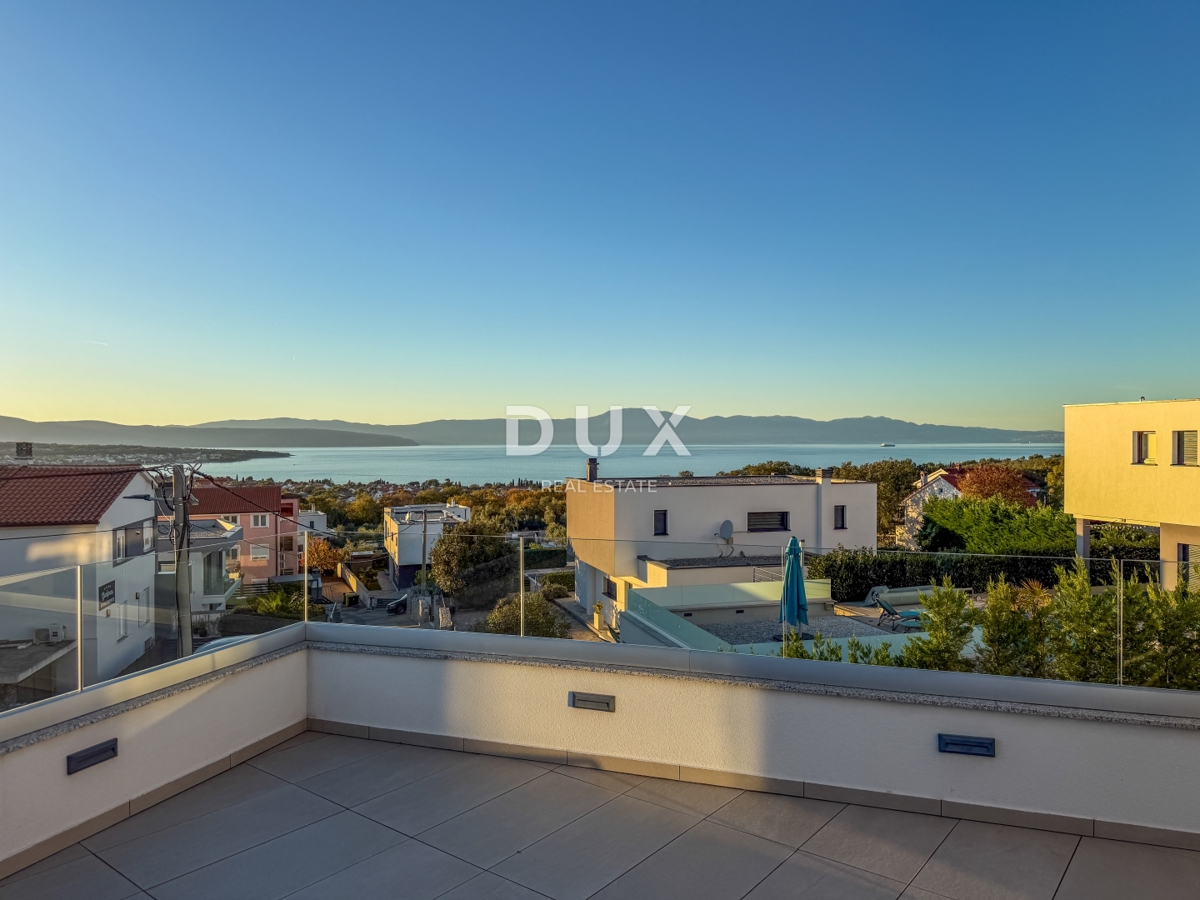 ISOLA DI KRK, MALINSKA – villa indipendente con piscina, vista mare e massima privacy