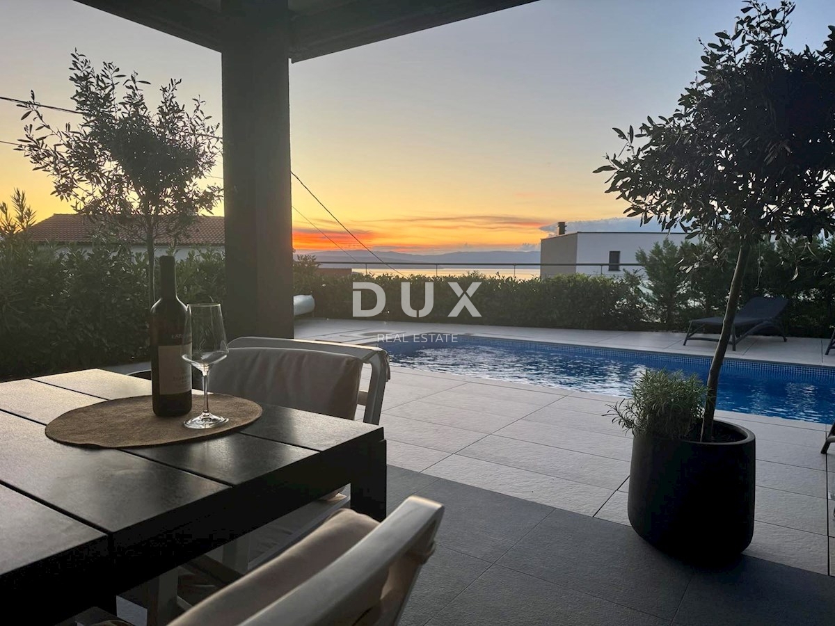 ISOLA DI KRK, MALINSKA – villa indipendente con piscina, vista mare e massima privacy