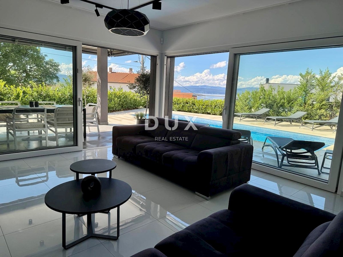 ISOLA DI KRK, MALINSKA – villa indipendente con piscina, vista mare e massima privacy