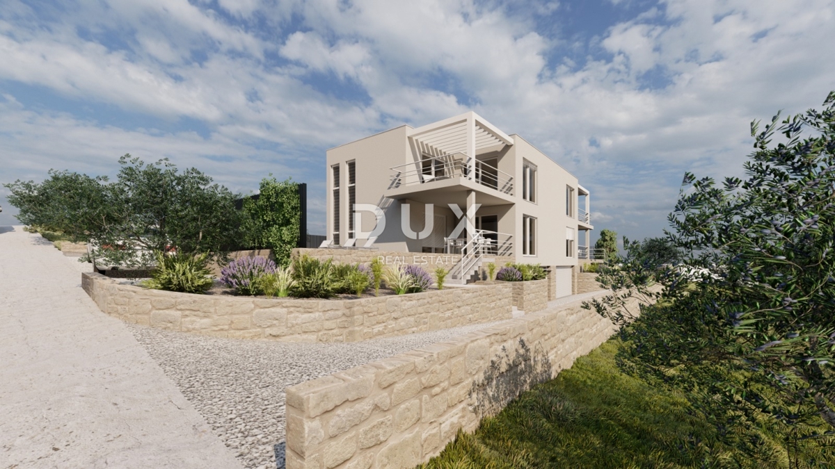 SEBENICO, VODICE - Casa bifamiliare con piscina e vista panoramica sul mare