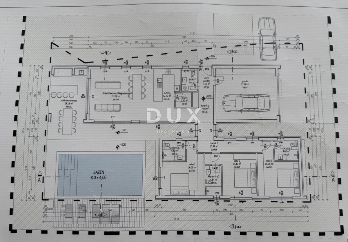 ZADAR, ZEMUNIK G. – Villa moderna di lusso (B) a un piano con piscina