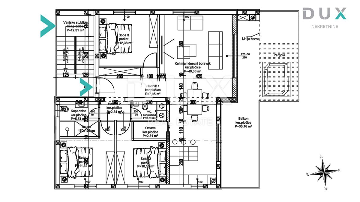 OPATIJA, IKA - Attico con vista panoramica e lussuosa terrazza sul tetto