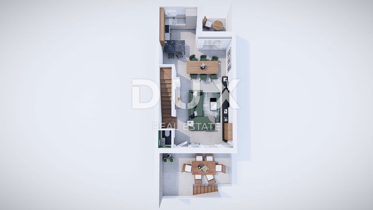 ZADAR, ZATON - Moderna casa a schiera in prima fila al mare A