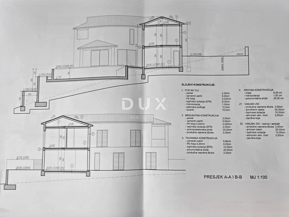 ISTRIA, RABAC - Terreno con vista mare e permesso di costruire