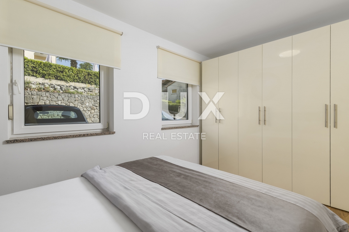 OPATIJA, IČIĆI - appartamento 70m2 con terrazza, vista mare, giardino e piscina comune