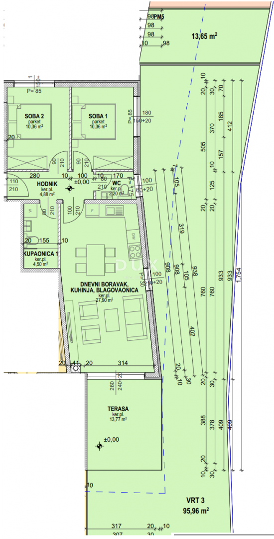 PAG, POVLJANA - OCCASIONE! Nuovo edificio a 200 metri dalla spiaggia! S3