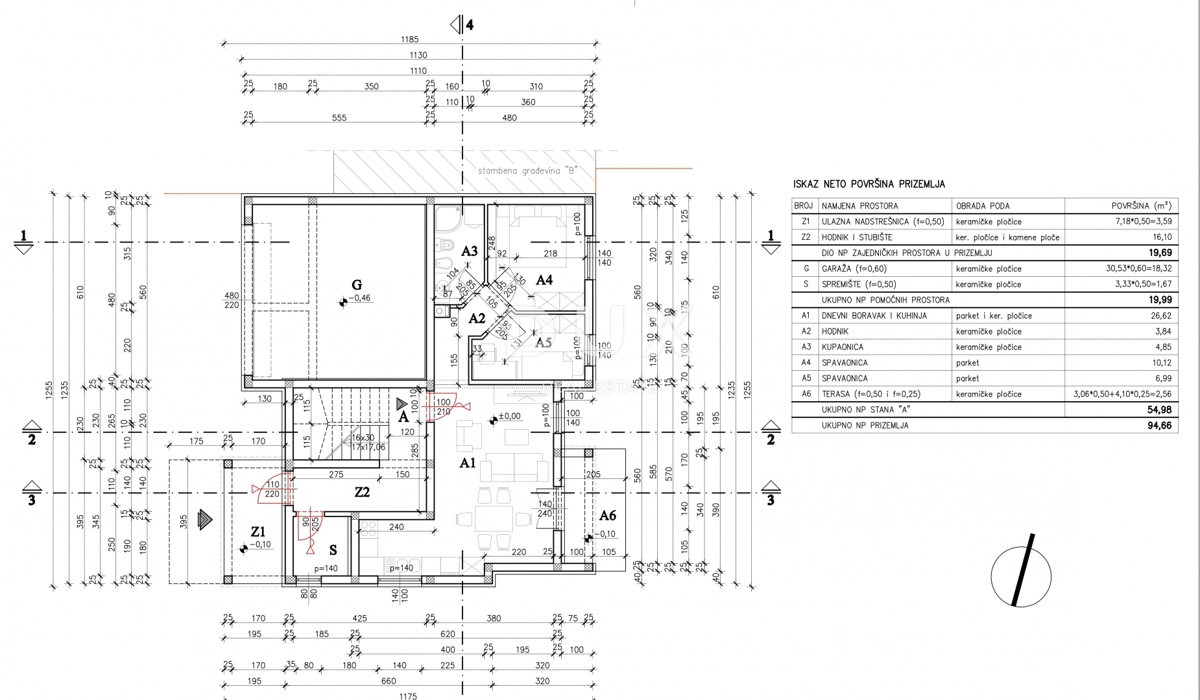 Appartamento Valdebek, Pula, 61m2