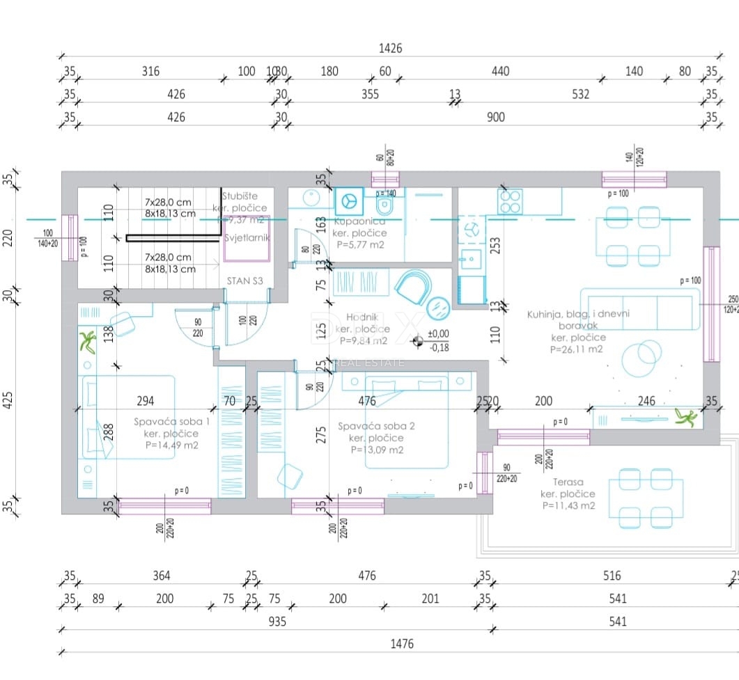 JASENICE, ROVANJSKA - Spazioso appartamento con vista mare