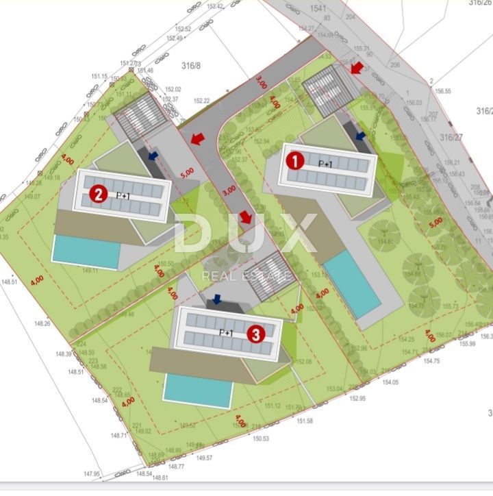 ISTRIA, RABAC – Vista mare! Terreno edificabile con permesso di costruzione.