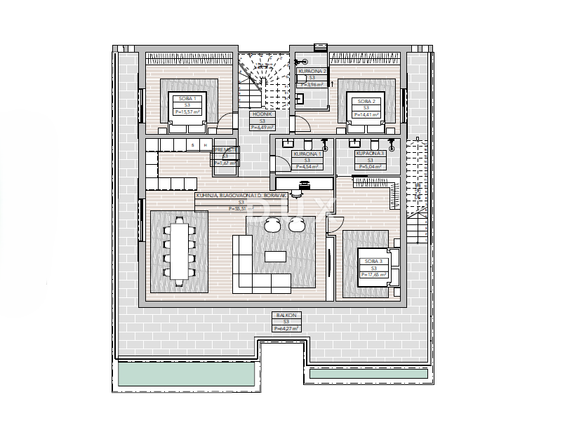 MATULJI, JUŠIĆI – terreno edificabile per 13 appartamenti esclusivi, posizione privilegiata!