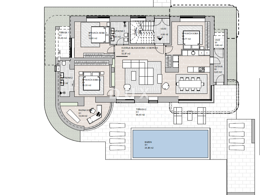 MATULJI, JUŠIĆI – terreno edificabile per 13 appartamenti esclusivi, posizione privilegiata!