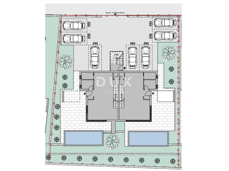 MATULJI, JUŠIĆI – terreno edificabile per 13 appartamenti esclusivi, posizione privilegiata!