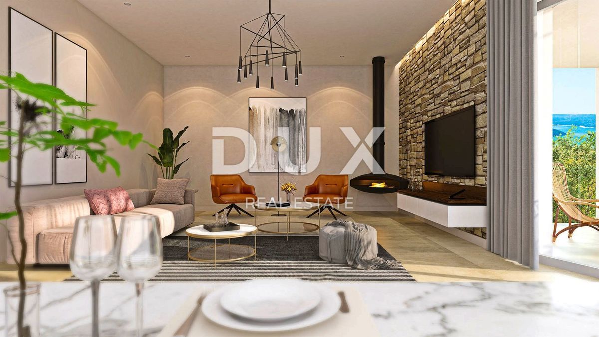 ISTRIA, RABAC - Terreno con vista mare e permesso di costruire