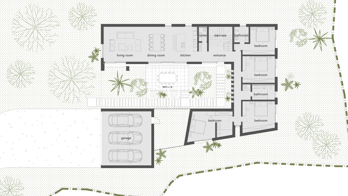 DALMATIA, PRIMOŠTEN - Terreno edificabile con permesso di costruzione + parte agricola