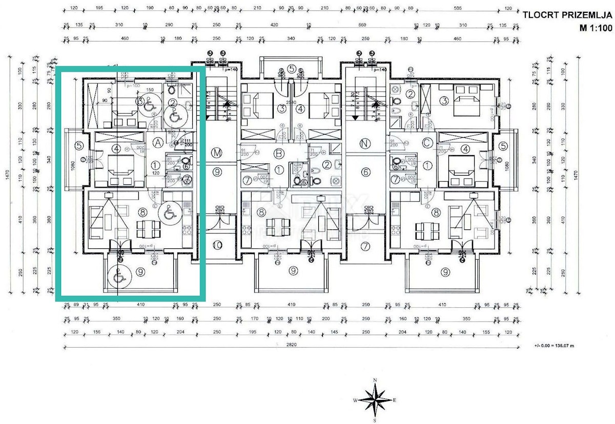 Appartamento Poreč, 72,34m2