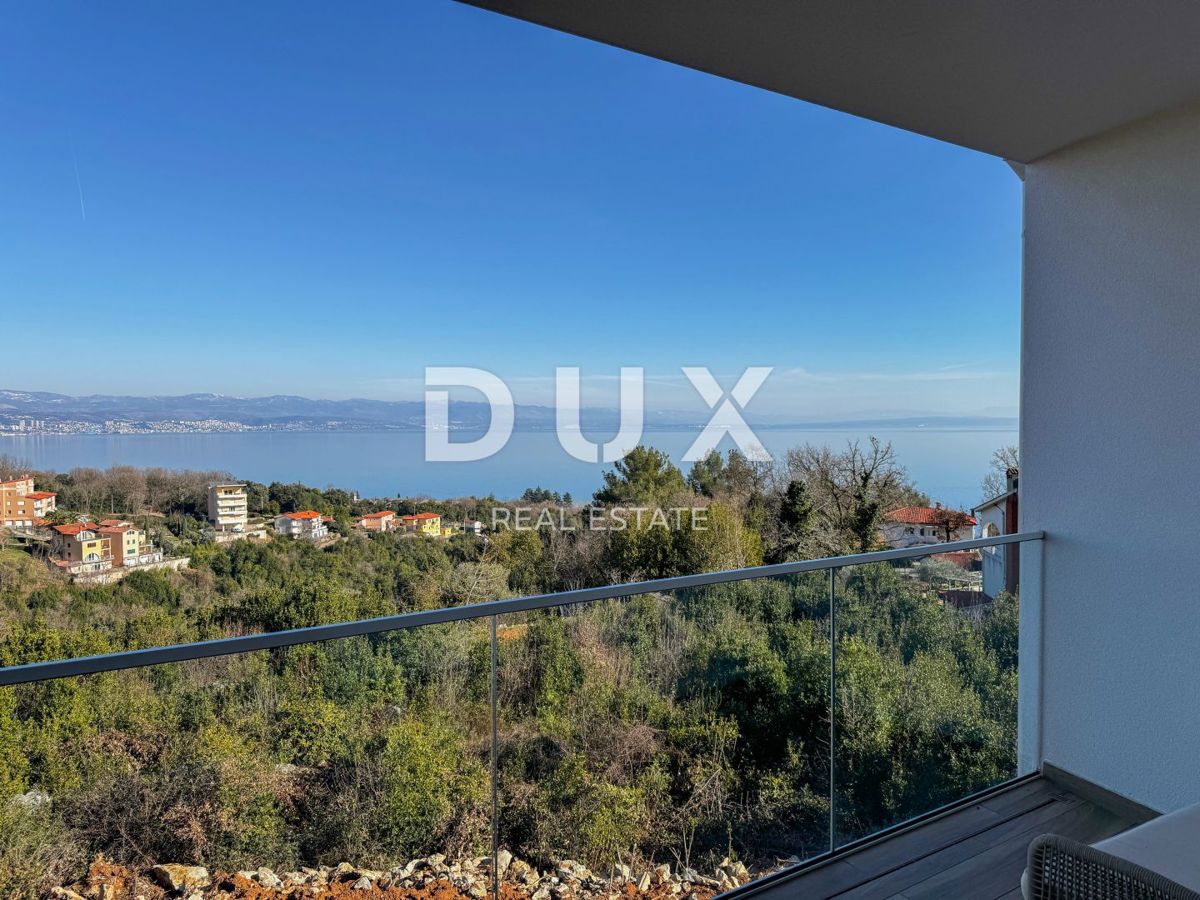 OPATIJA, IKA - ultimo appartamento in nuova costruzione 99m2 + terrazza sul tetto 66m2, vista mare panoramica