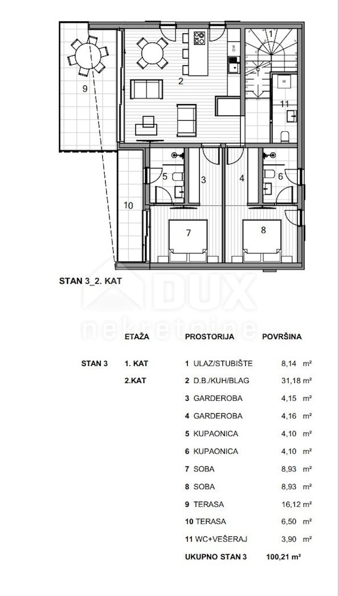 Appartamento Krk, 50m2