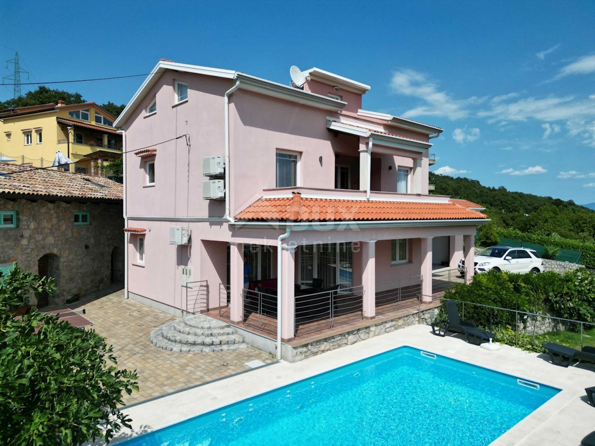 OPATIJA, IČIĆI, POLJANE - villa 500m2 con vista mare e piscina + dintorni 1600m2