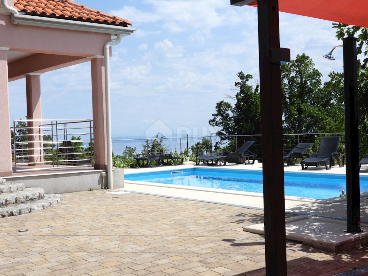 OPATIJA, IČIĆI, POLJANE - villa 500m2 con vista mare e piscina + dintorni 1600m2