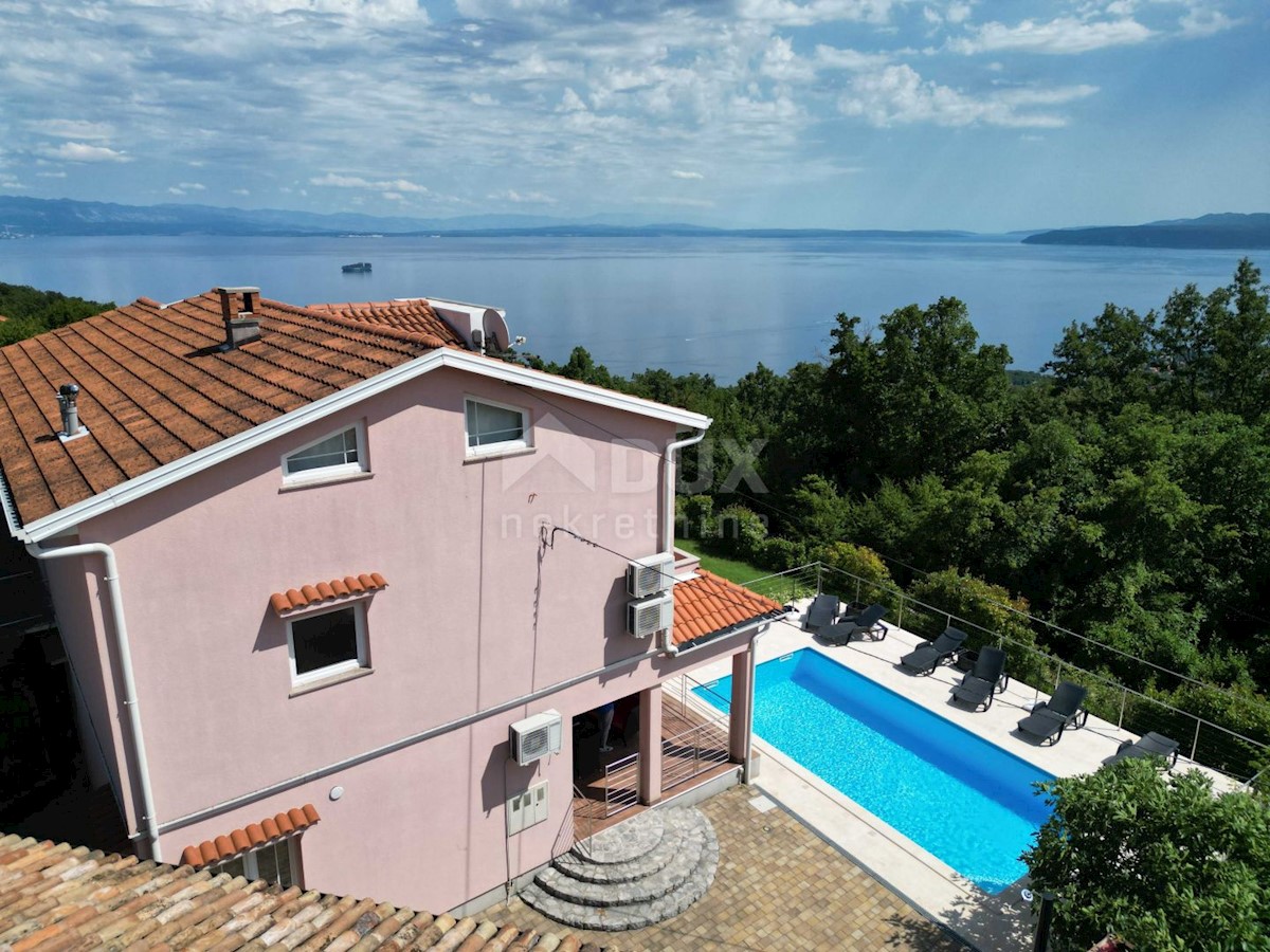 OPATIJA, IČIĆI, POLJANE - villa 500m2 con vista mare e piscina + dintorni 1600m2