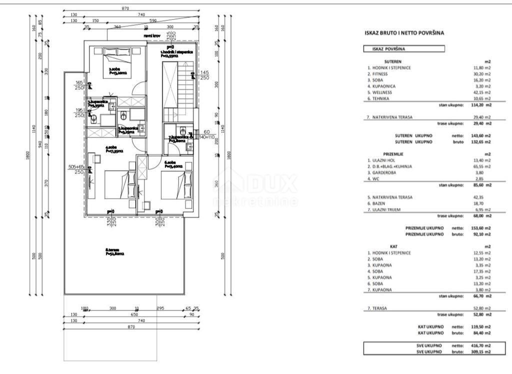 OPATIJA, IČIĆI - terreno edificabile per villa con piscina vicino a Opatija con permesso di costruzione, vista mare