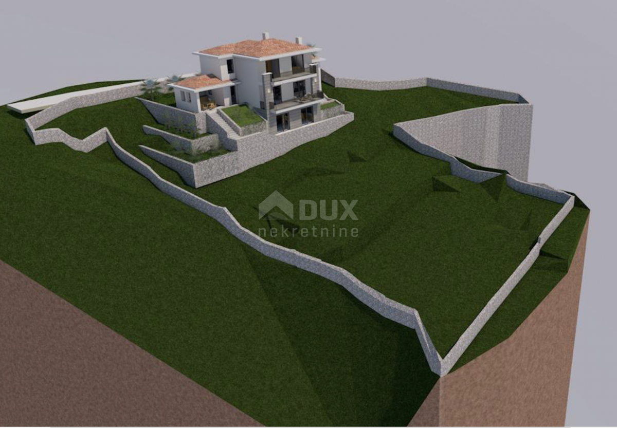 OPATIJA, IČIĆI, ANIČIĆI - terreno edificabile 1520m2 CON PERMESSO DI UBICAZIONE! con vista mare in costruzione-appartamenti - appartamenti / villetta bifamiliare / casa in affitto - vacanze con piscina