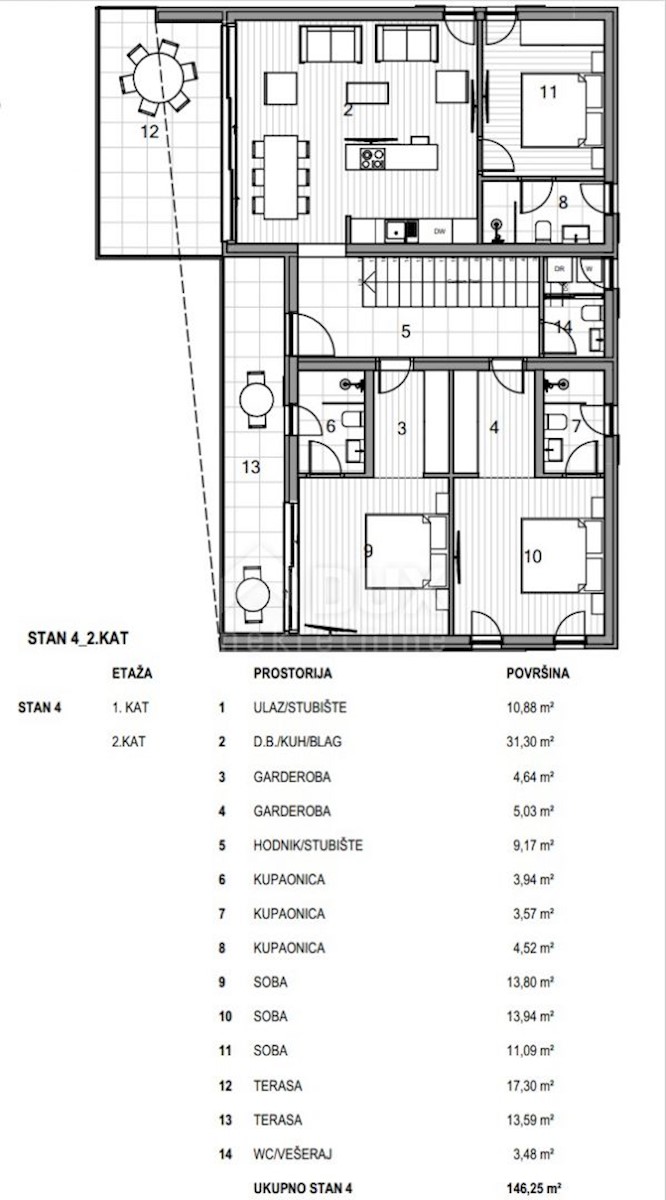 Appartamento Krk, 50m2