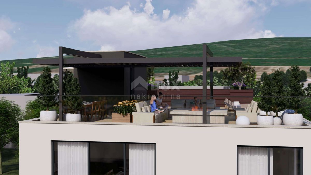 ZADAR, SUKOŠAN - Lussuoso attico in costruzione, 1a fila al mare B201