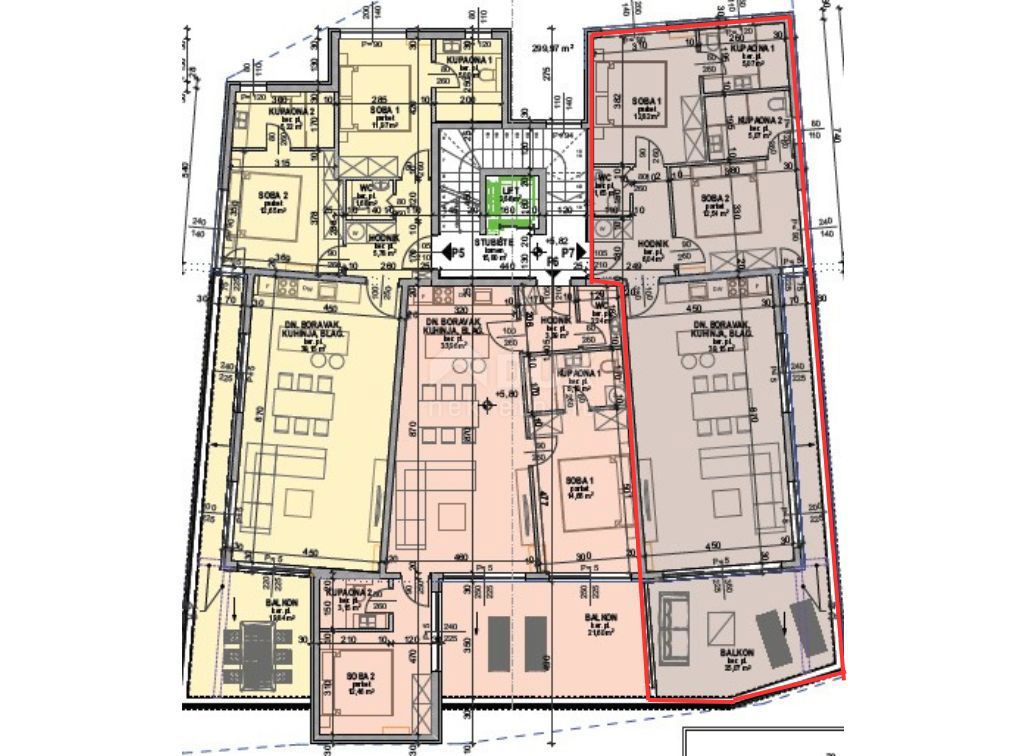 OPATIJA, CENTRO - fantastico appartamento in un nuovo edificio con vista mare, piscina condivisa, garage