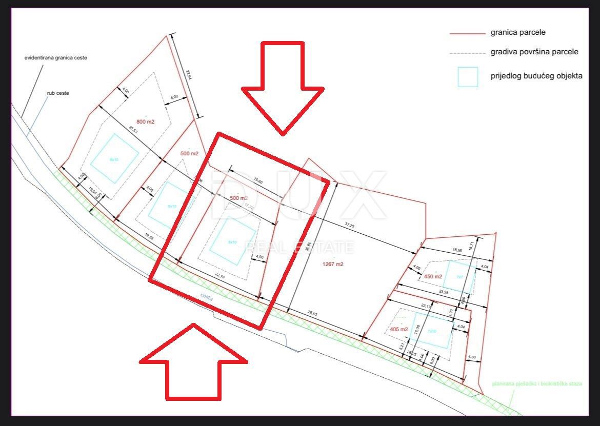 GORSKI KOTAR, LOKVE - attraente terreno di 500m2 per una casa familiare / villa / appartamenti / casa in affitto / casa vacanze 