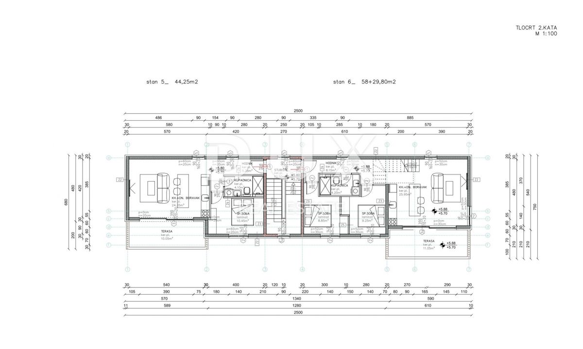 Appartamento Povljana, 49,95m2