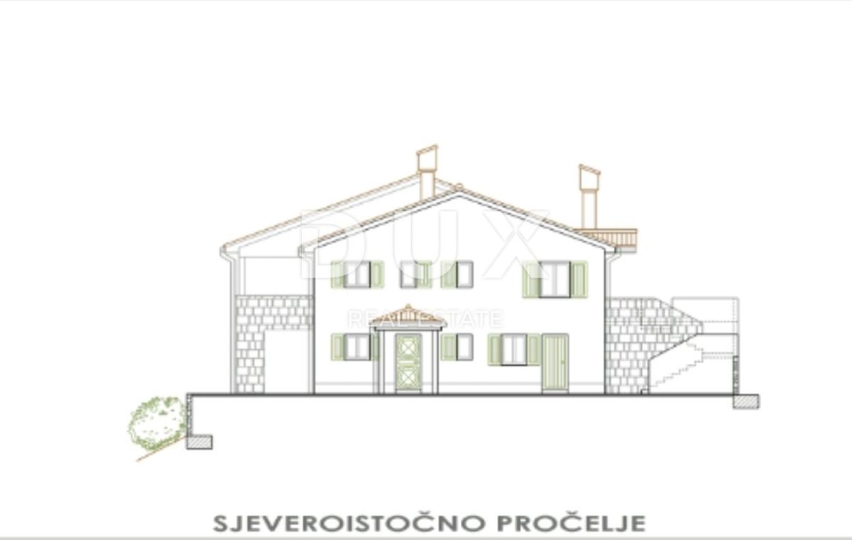 OPATIJA, LOVRAN - terreno edificabile 1320m2 CON PERMESSO DI COSTRUZIONE!!! per una villa bifamiliare - villa/edificio residenziale - appartamenti