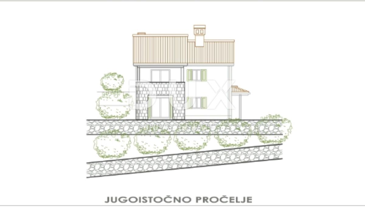 OPATIJA, LOVRAN - terreno edificabile 1320m2 CON PERMESSO DI COSTRUZIONE!!! per una villa bifamiliare - villa/edificio residenziale - appartamenti