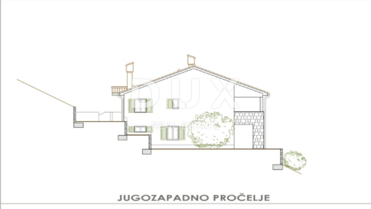 OPATIJA, LOVRAN - terreno edificabile 1320m2 CON PERMESSO DI COSTRUZIONE!!! per una villa bifamiliare - villa/edificio residenziale - appartamenti