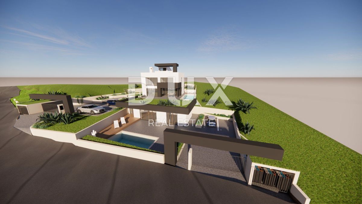OPATIJA, LOVRAN, DOBREĆ - casa alta non finita 400 m2 con vista panoramica sul mare