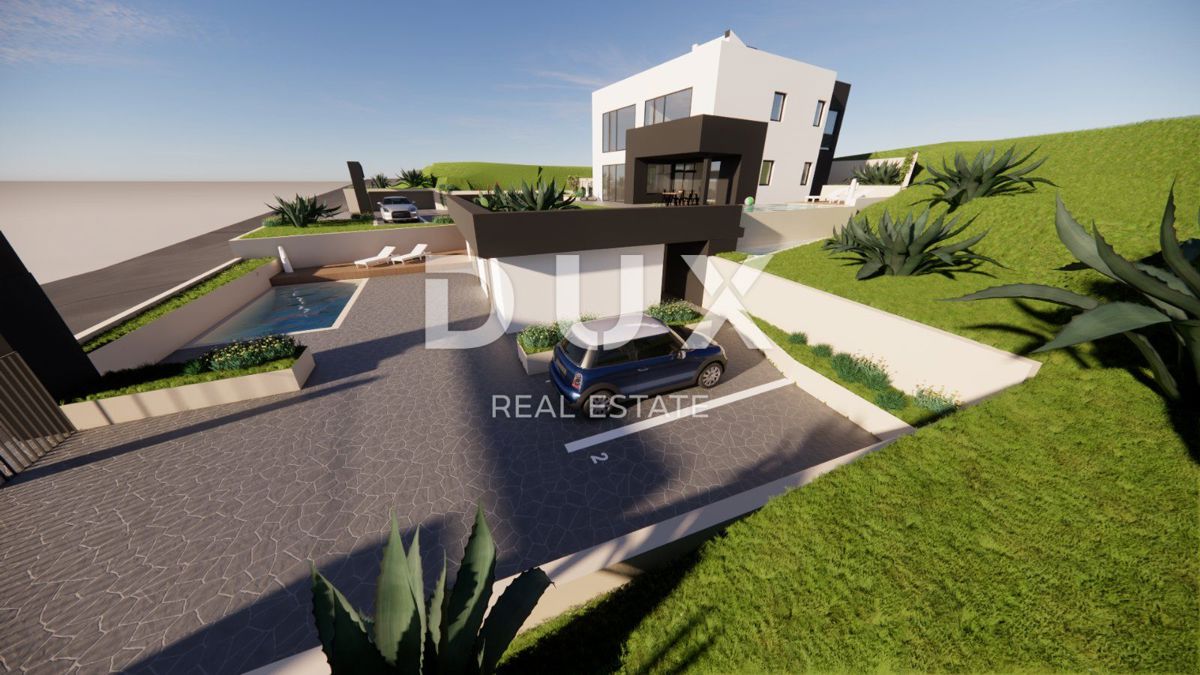 OPATIJA, LOVRAN, DOBREĆ - casa alta non finita 400 m2 con vista panoramica sul mare